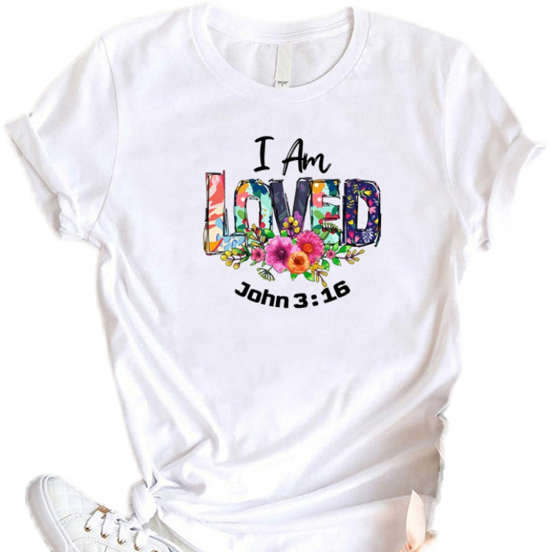 Christian Bible Quote T-Shirt – Casual Short Sleeve Round Neck
