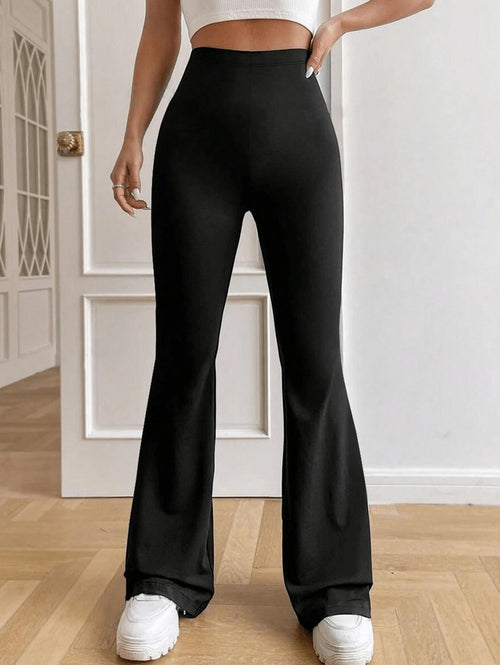 2026 Summer Women’s High-Waisted Flared Pants – Stretch Slim Fit Horseshoe Trousers