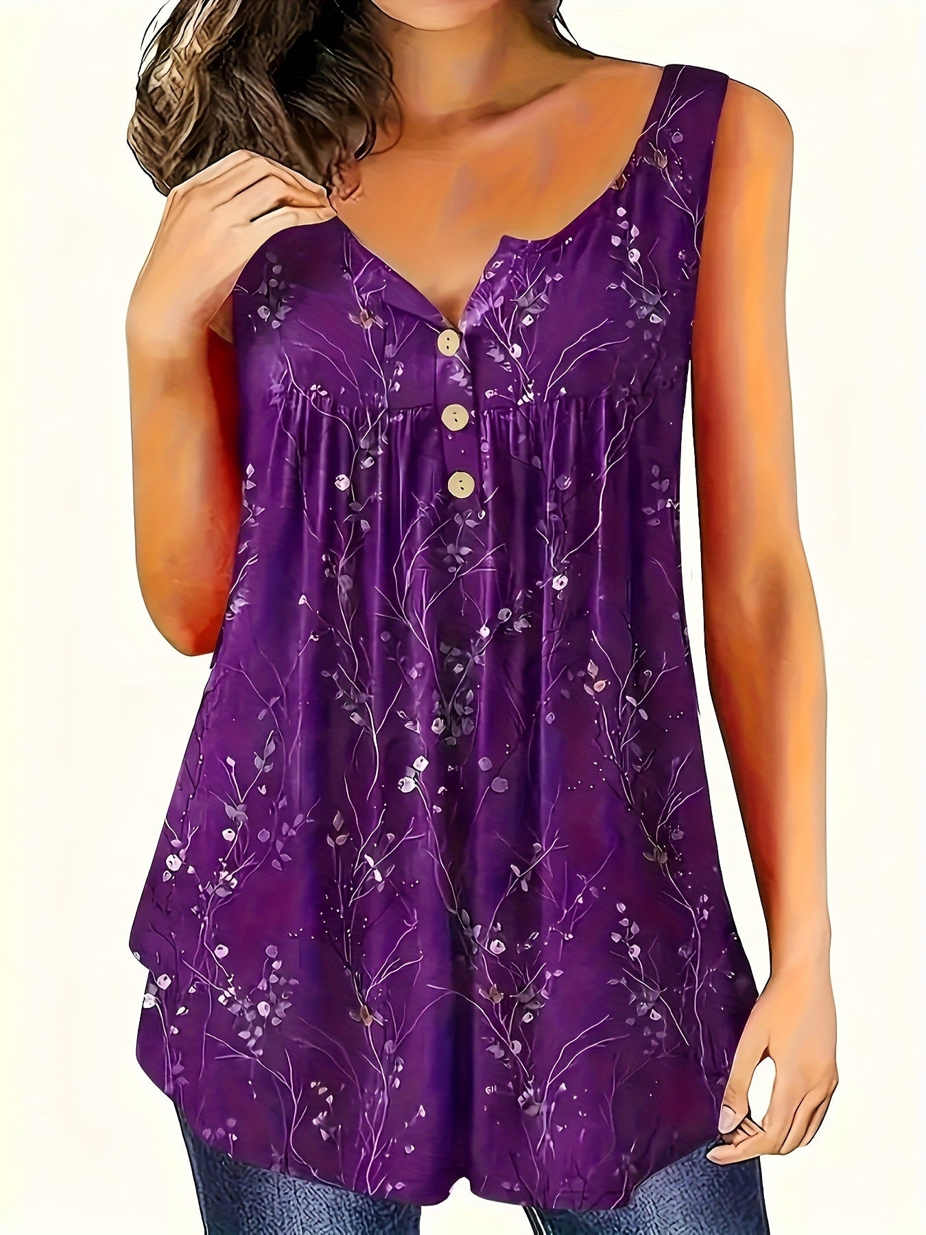 Elegant Floral Strapless Women’s Top – Stylish A-Line Sleeveless Blouse