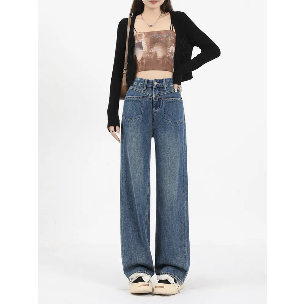 Women’s High-Waist Loose Jeans – Relaxed Fit Denim