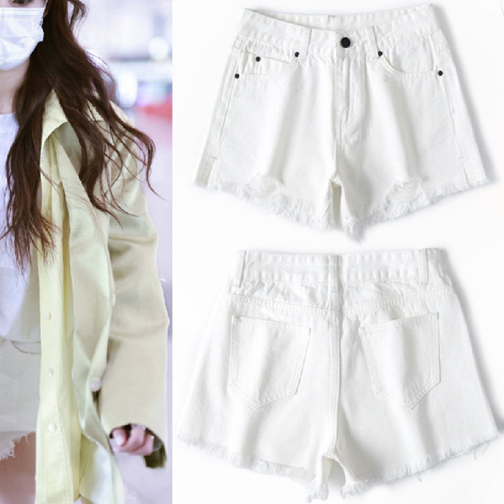 Women’s High-Waist Wide-Leg Denim Shorts