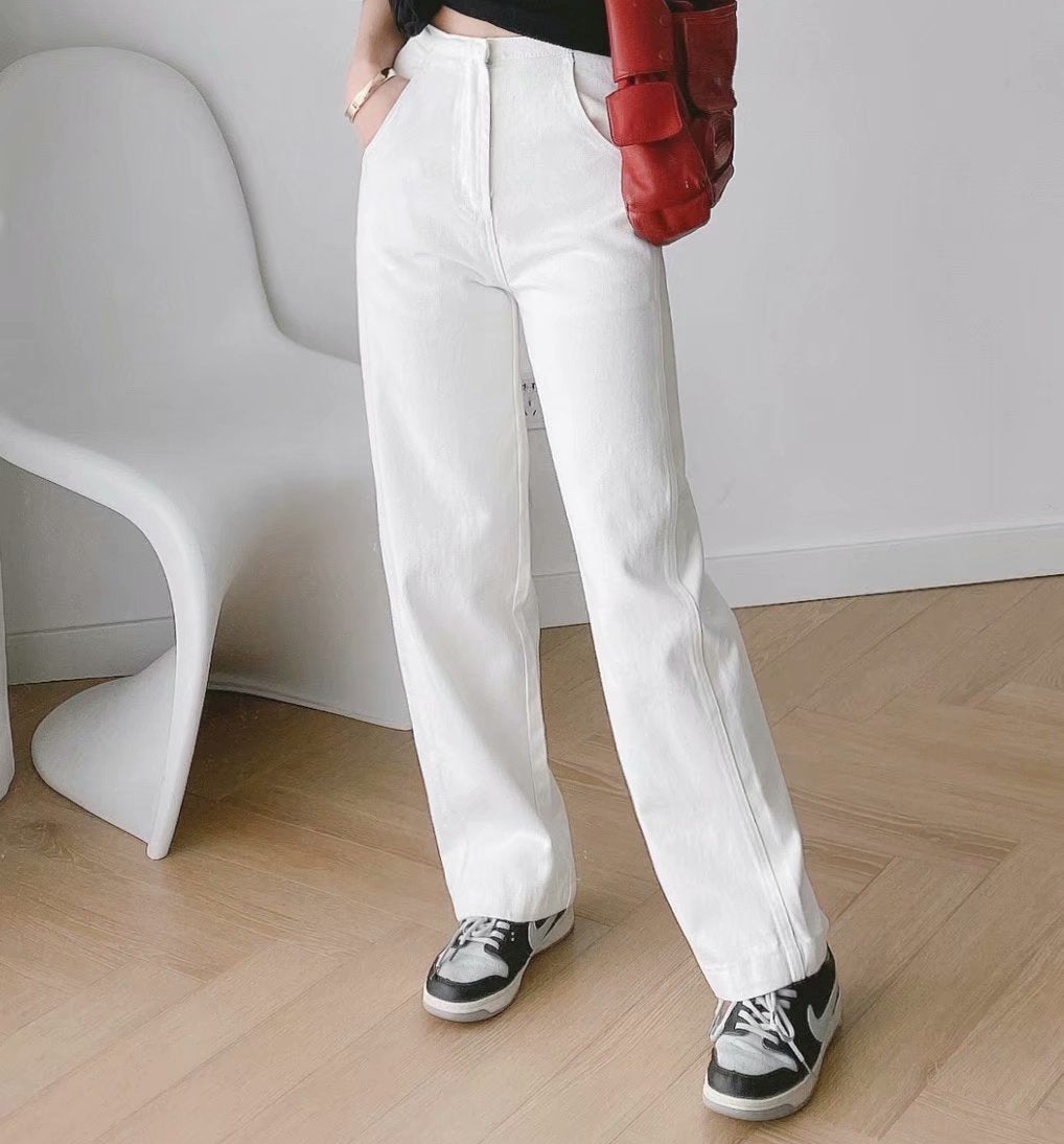 Women’s Banana Pants – Loose Straight Denim Trousers