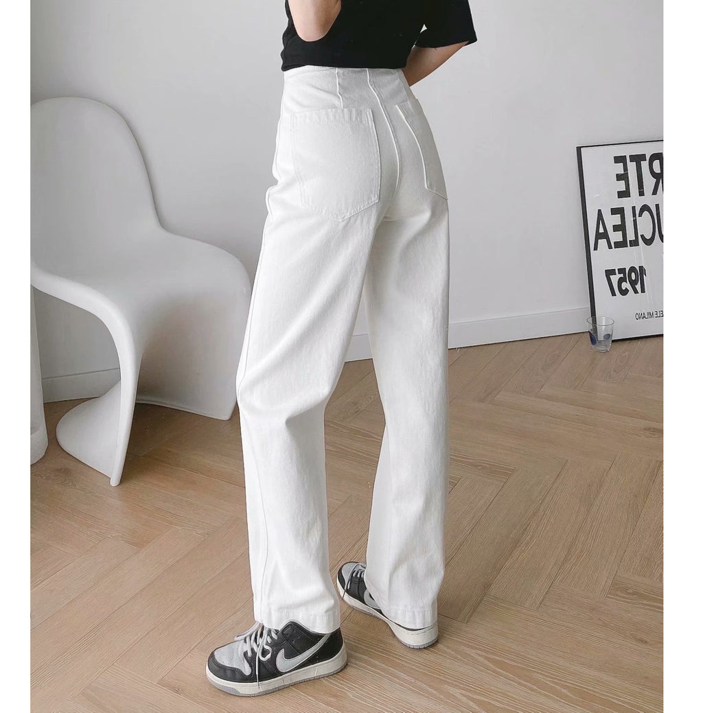 Women’s Banana Pants – Loose Straight Denim Trousers