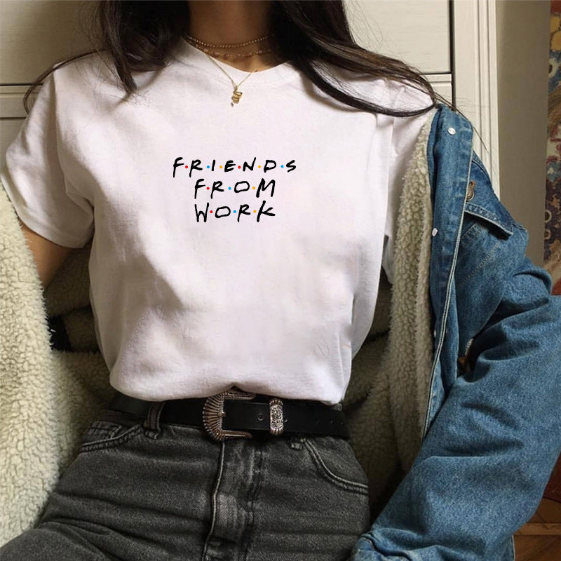 Sun & Cartoon Print Women's T-Shirt – Chic Urban Casual Tee