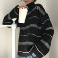 Women’s Striped Turtleneck Sweater – Soft Knit Casual Winter Pullover