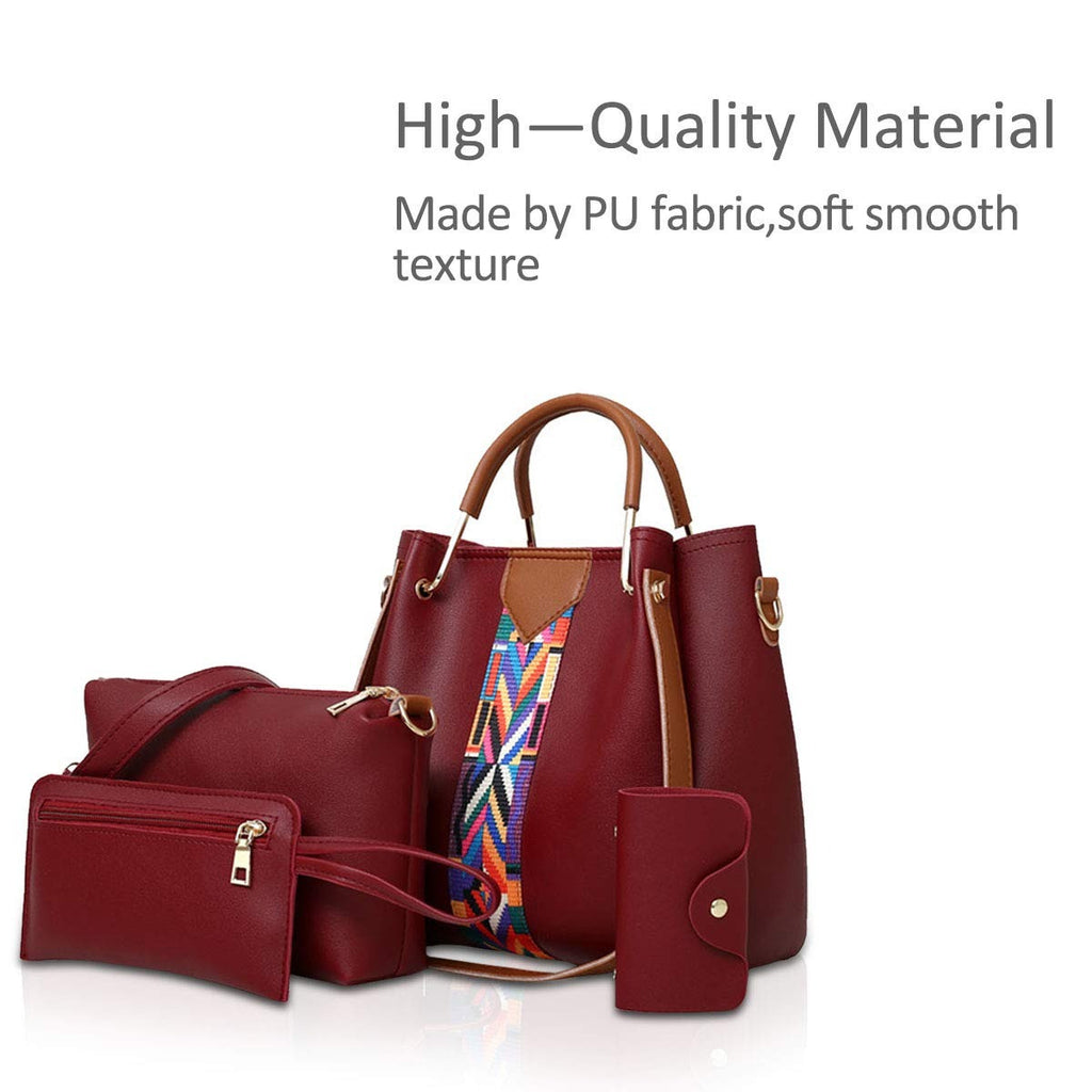 Women’s 4-Piece Handbag Set | Shoulder & Crossbody Bags