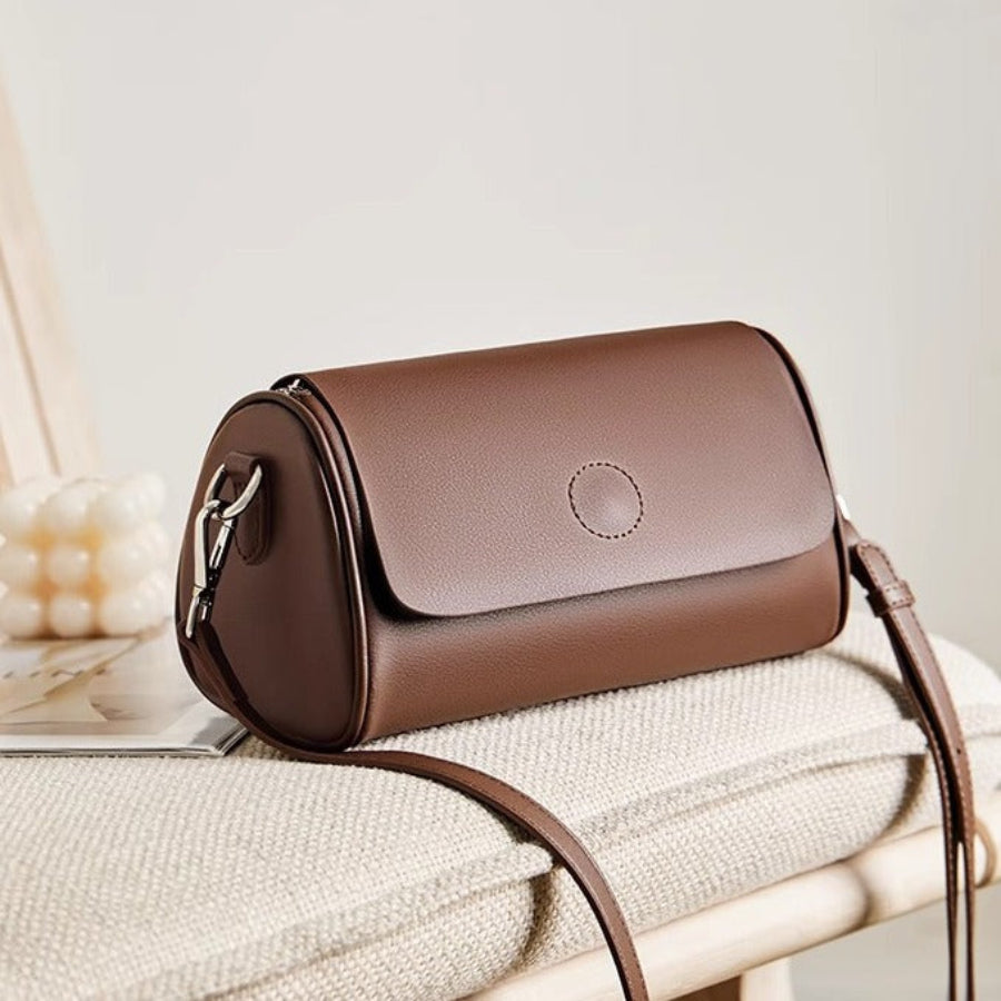 Mini Round Women’s Handbag – Casual PU Shoulder Tote Bag