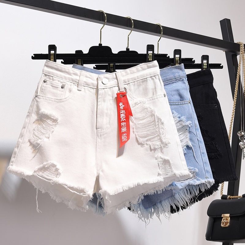 Women’s Raw Hem Denim Shorts – Casual Cotton Style