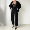 Women’s High-Waist Straight-Leg Pants – Chic Workwear Style