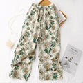 Women’s Cotton Linen Wide-Leg Pants – Elastic Waist Breathable Trousers for Relaxed Summer Style