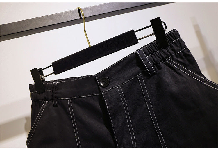 Women’s Cotton Casual Shorts – Comfortable Zip Button Everyday Style