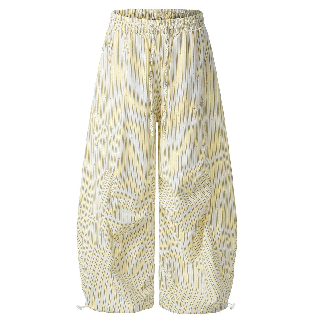 Women’s Cropped Bootcut Pants – Casual Striped Style