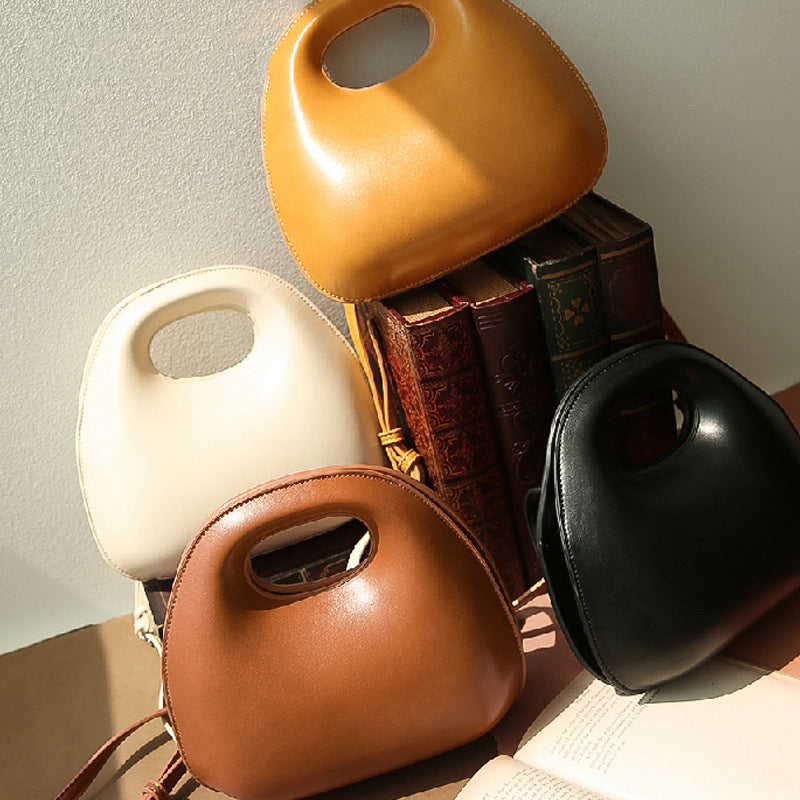 Women’s Shell Shape Handbag – Round Crossbody Shoulder Bag