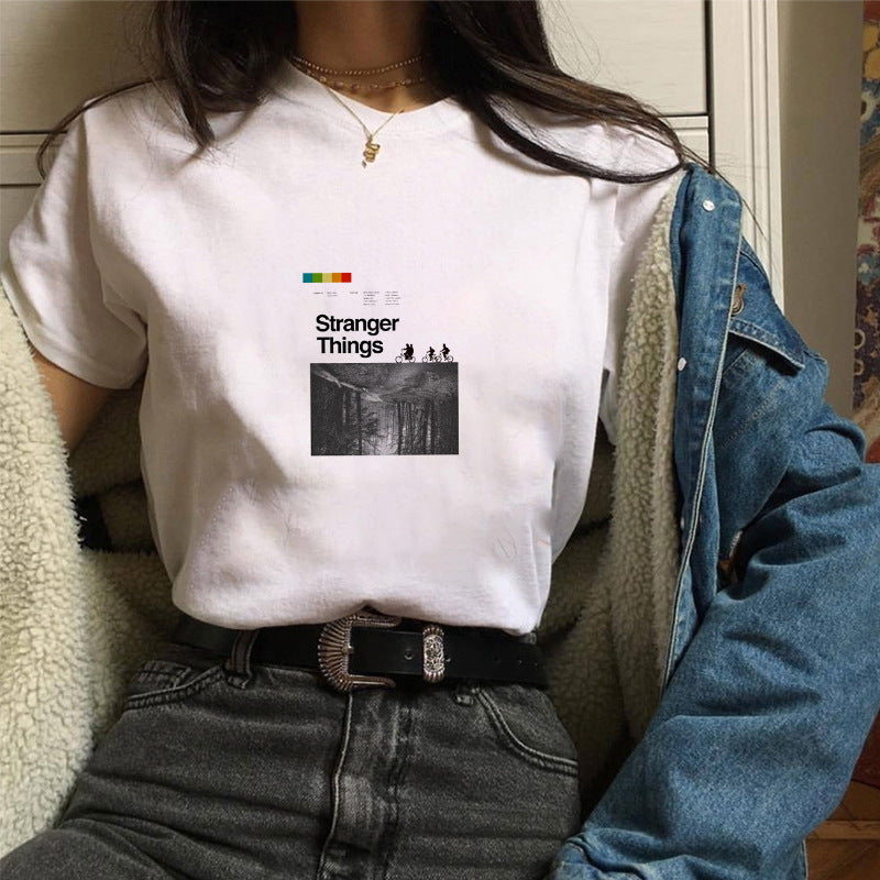 Sun & Cartoon Print Women's T-Shirt – Chic Urban Casual Tee