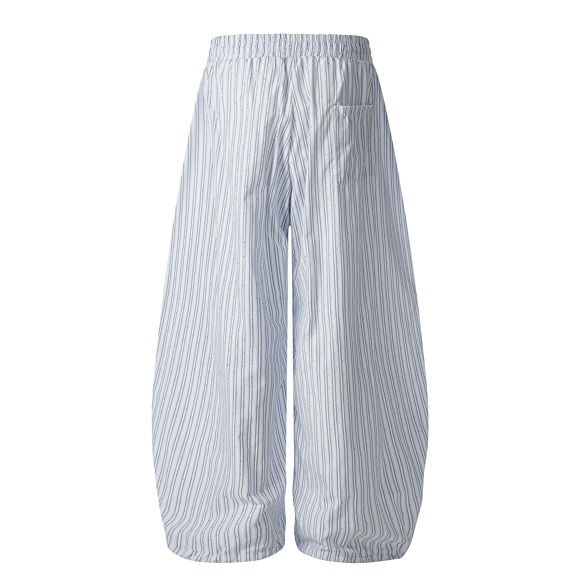 Women’s Cropped Bootcut Pants – Casual Striped Style