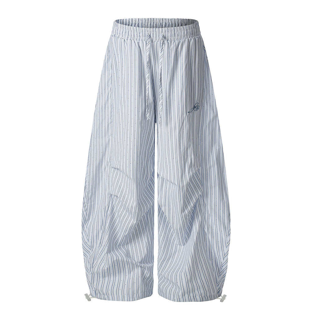 Women’s Cropped Bootcut Pants – Casual Striped Style