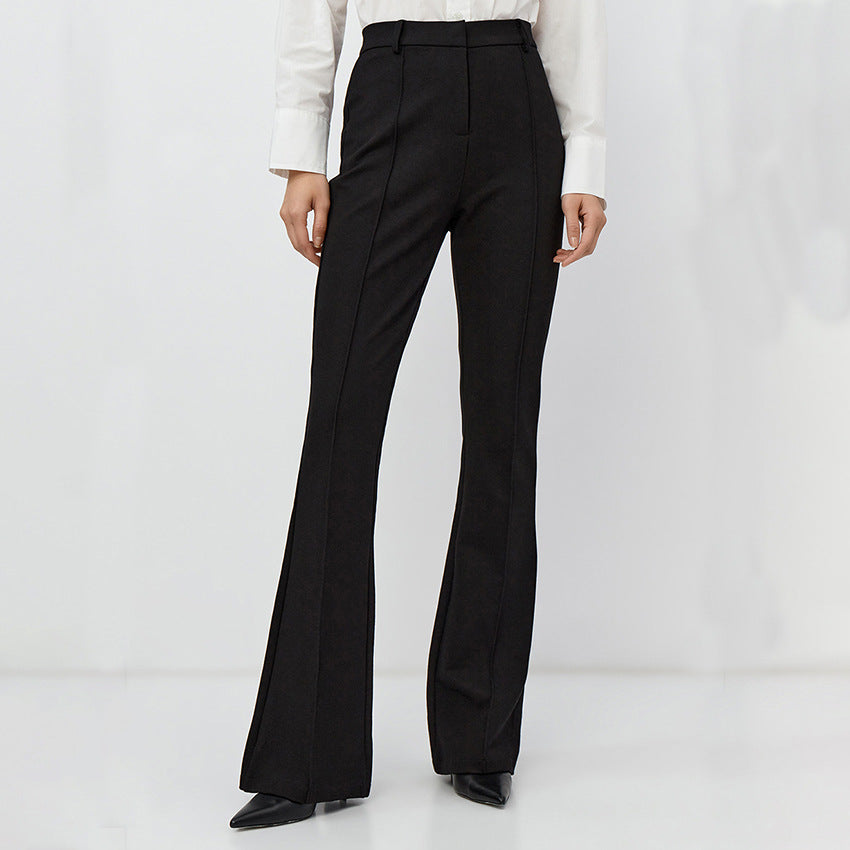 Women’s Slim Fit Suit Pants – Black Casual Street Style Trousers