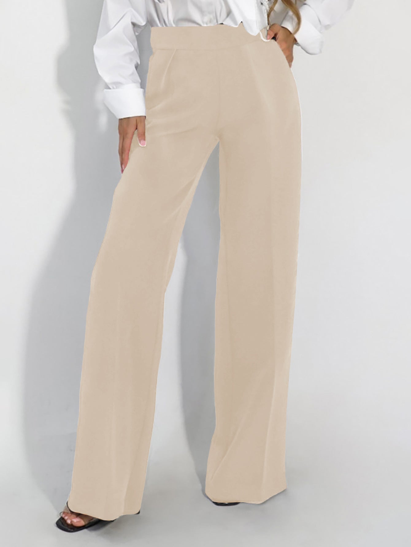 Elegant High-Waist Straight-Leg Women’s Trousers