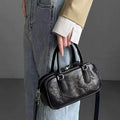 Women’s Retro Pillow Crossbody Bag – Genuine Leather Handbag