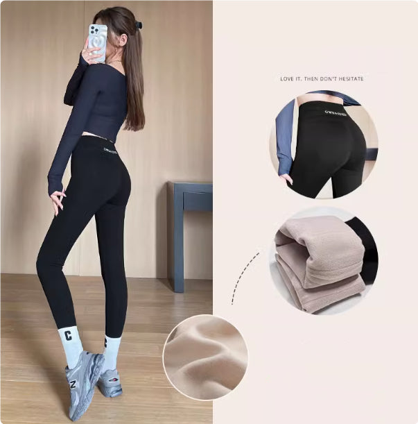 Women’s Fleece-Lined Leggings – Warm Slim Fit Winter Pants