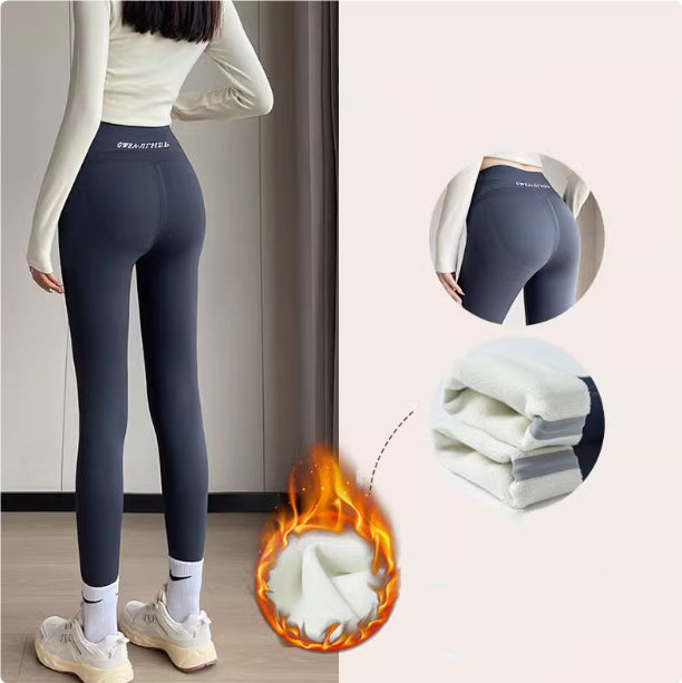 Women’s Fleece-Lined Leggings – Warm Slim Fit Winter Pants
