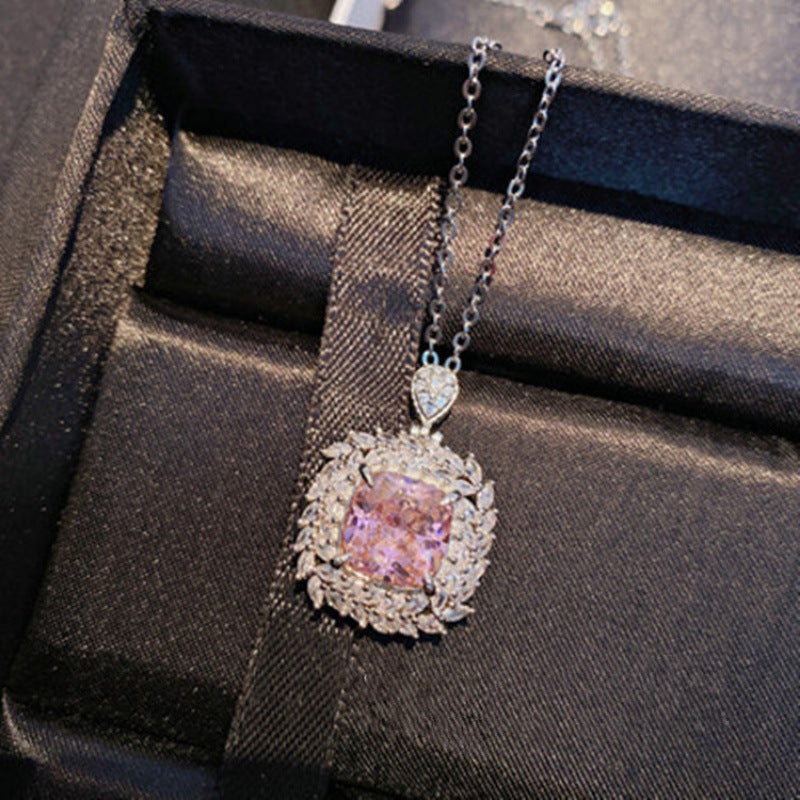 925 Silver Gemstone Jewelry Set for Women – Colorful Ring Necklace Earrings