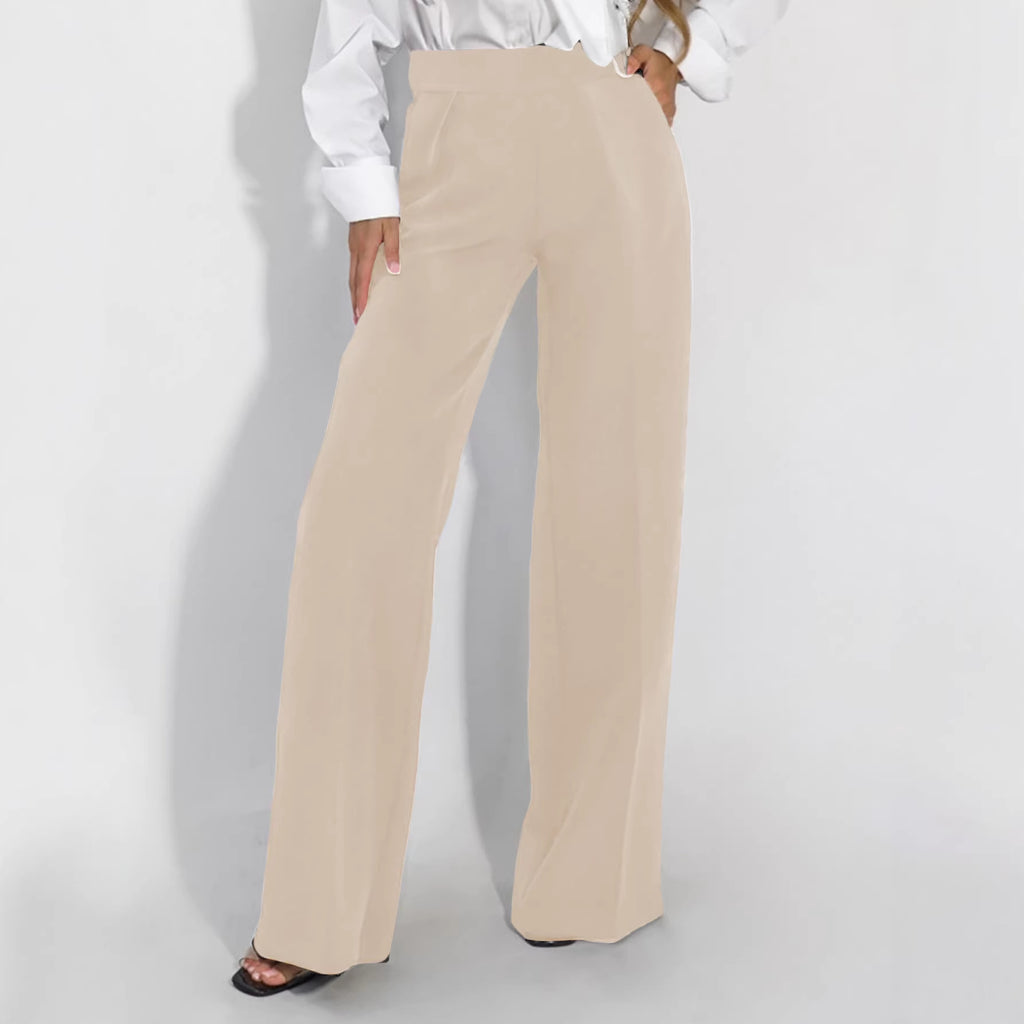 Elegant High-Waist Straight-Leg Women’s Trousers