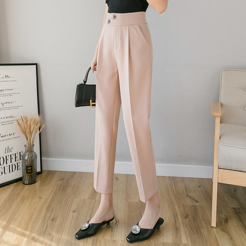 Women’s High-Waist Harem Trousers – Slim Tapered Fit