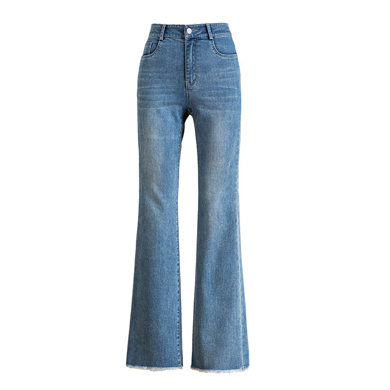 Women’s High-Waist Micro Flared Jeans – Stretch Denim