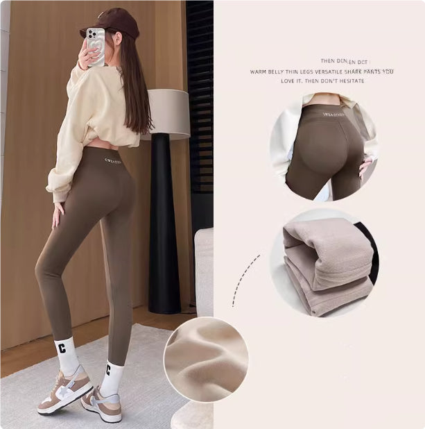 Women’s Fleece-Lined Leggings – Warm Slim Fit Winter Pants