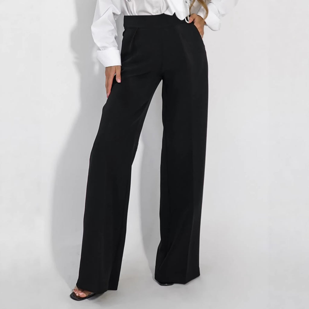 Elegant High-Waist Straight-Leg Women’s Trousers