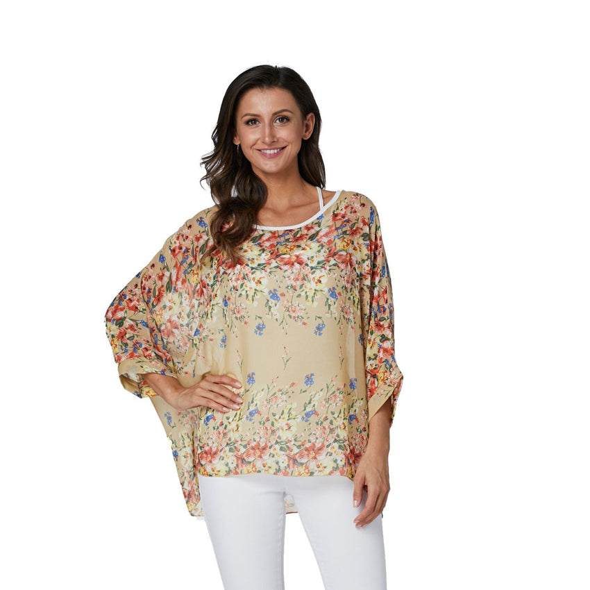 Oversized Boho Beach Shirt for Women – Casual Loose Long Sleeve Blouse