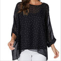 Oversized Boho Beach Shirt for Women – Casual Loose Long Sleeve Blouse