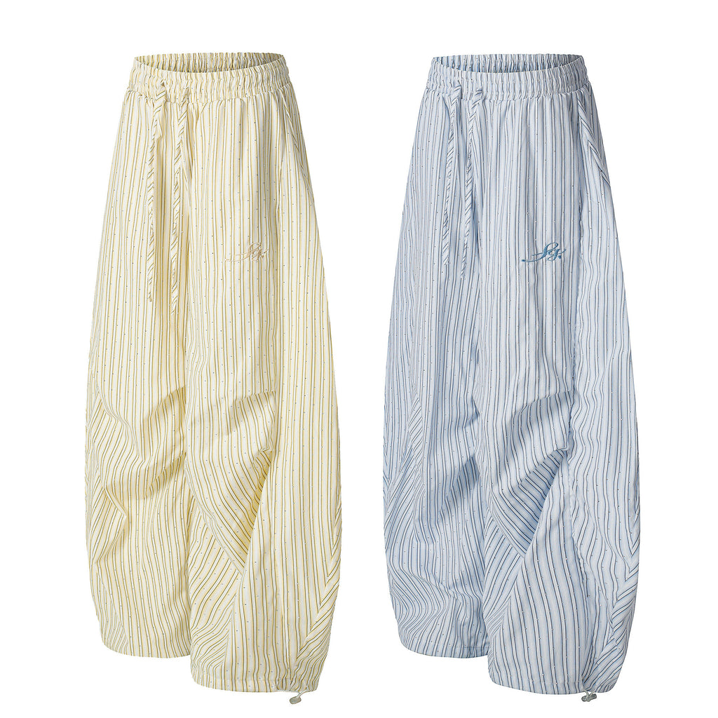 Women’s Cropped Bootcut Pants – Casual Striped Style