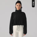Women’s Fleece-Lined Sport Jacket – Warm Zip Cardigan for Fall & Winter