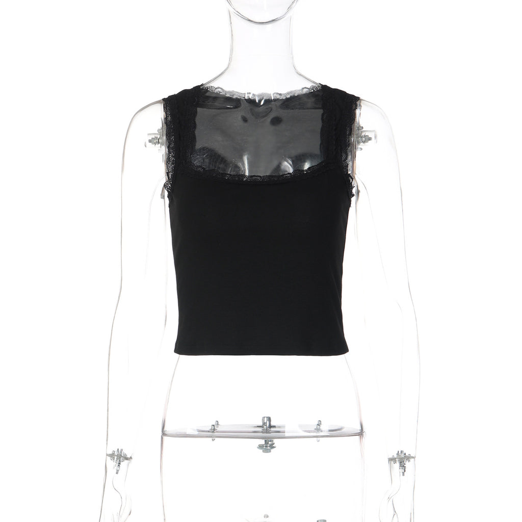 Women’s Lace Slim Fit Tank Top – All-Match Camisole