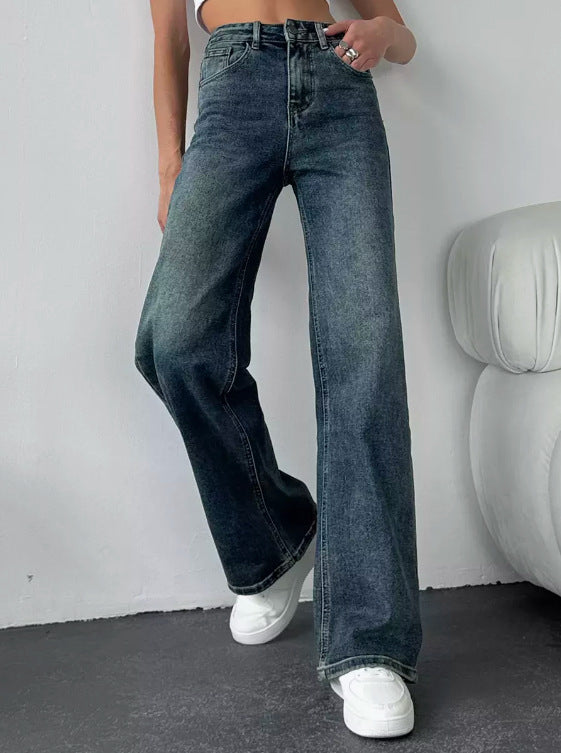 Women’s Vintage Blue Jeans – Spring & Fall Casual Style