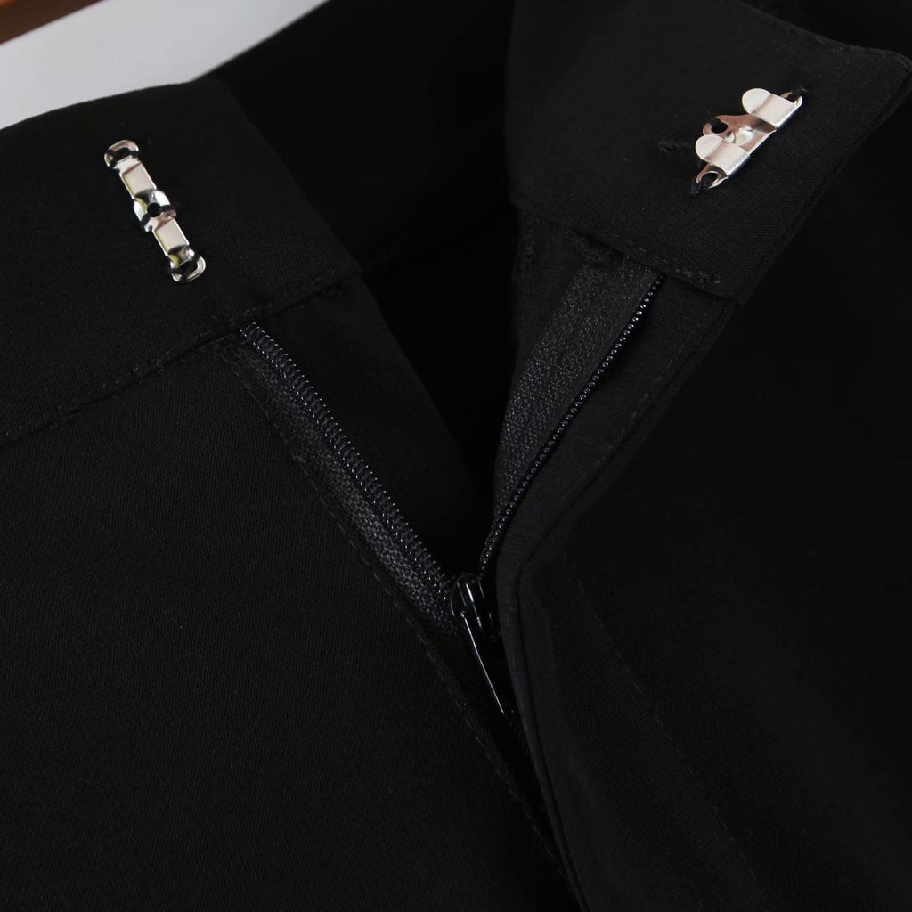 Women’s Wide-Leg Pants with Front Slit – Modern High-Waist Trousers for Casual Chic Style