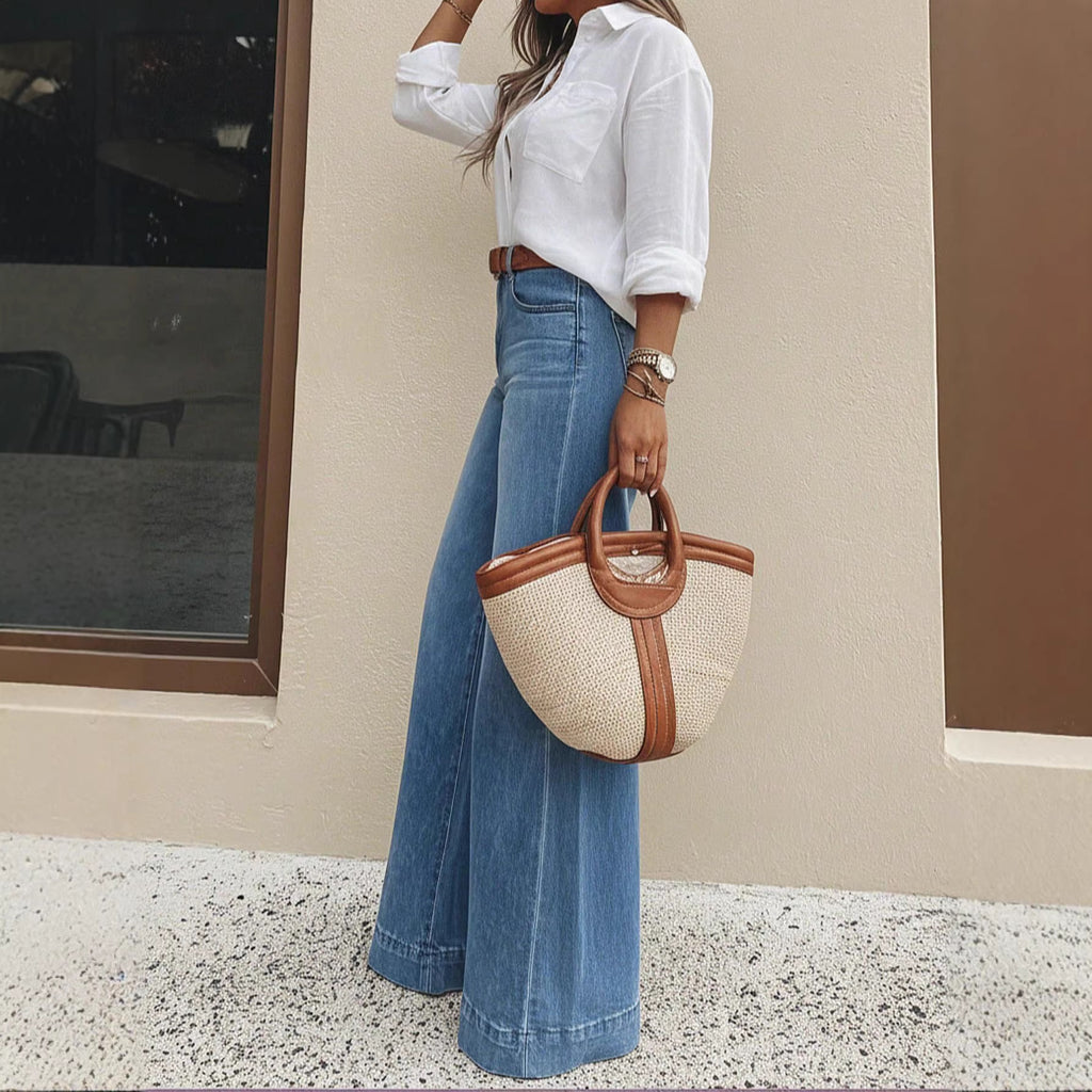 Women’s Vintage Washed Jeans – Street Style Denim