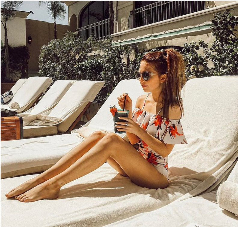 Printed One-Piece Swimsuit – Women’s Summer Swimwear