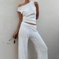 Women’s Sleeveless Tank & Pants Set – Casual Knit Outfit