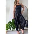 Women’s Sequin Loose Pants – Elastic Waist Fashion Trousers