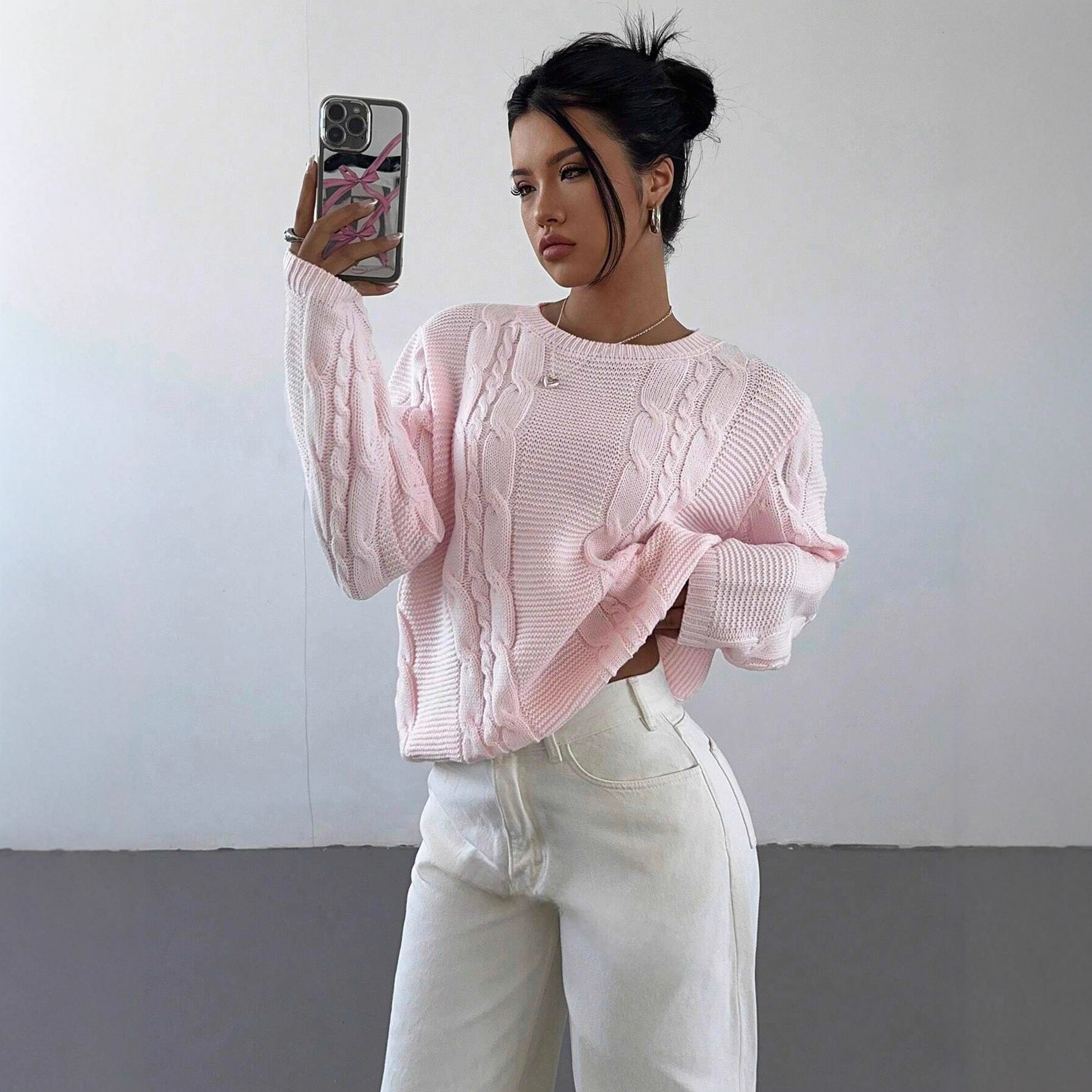 Women’s Relaxed Fit Sweater – Casual Long Sleeve Pullover Top