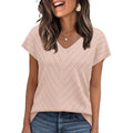 Women’s V-Neck Cutout Knit Sweater – Lightweight Elegant Pullover