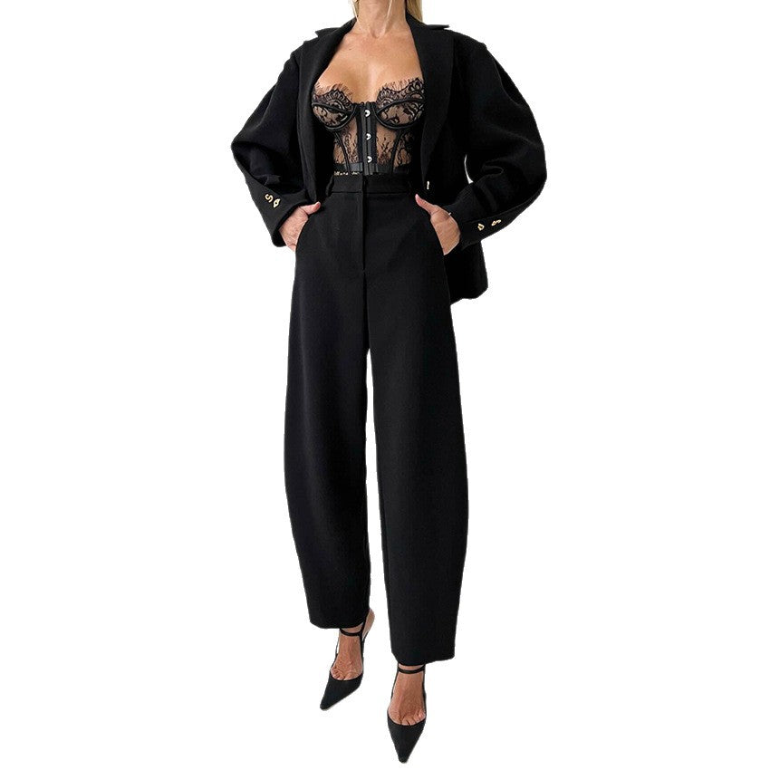 Women’s High-Waist Straight-Leg Pants – Chic Workwear Style