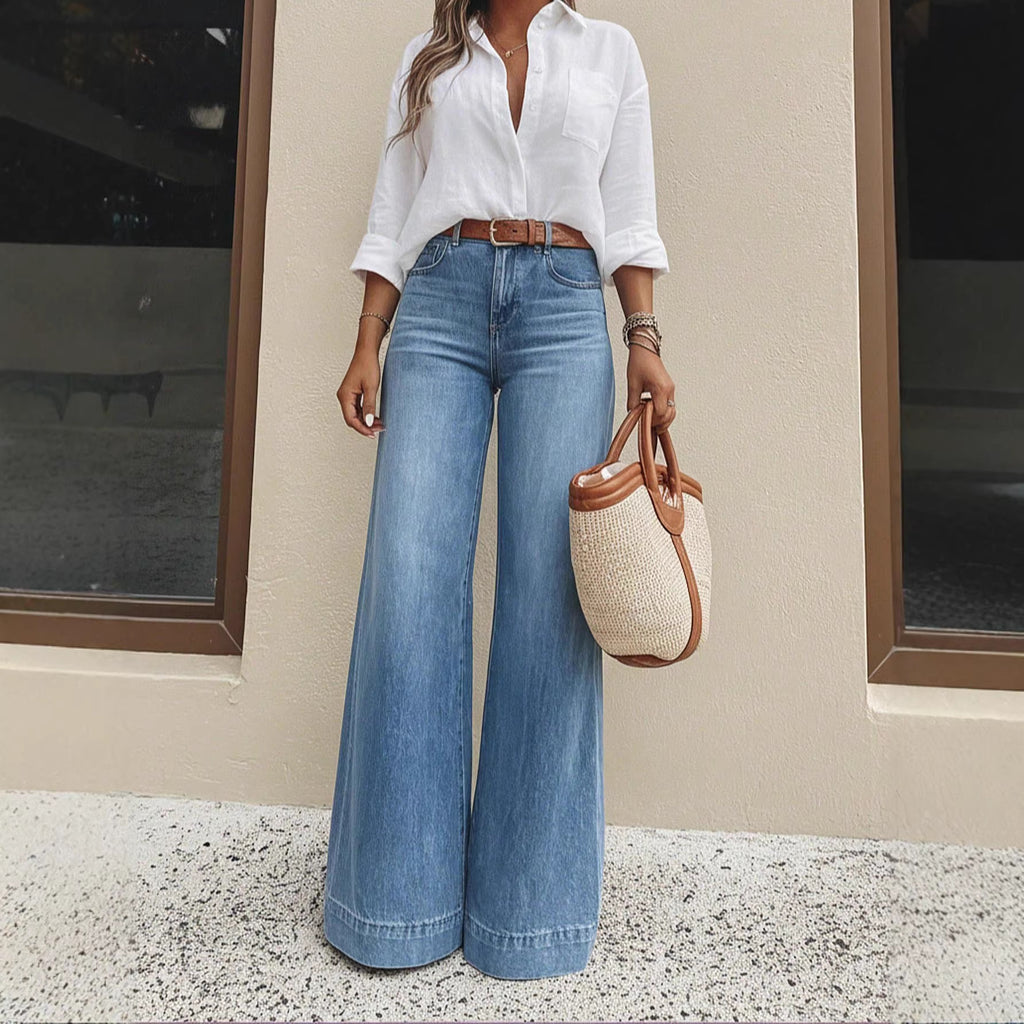 Women’s Vintage Washed Jeans – Street Style Denim
