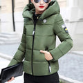 Women’s Hooded Winter Parka | Slim Fit Short Warm Padded Jacket