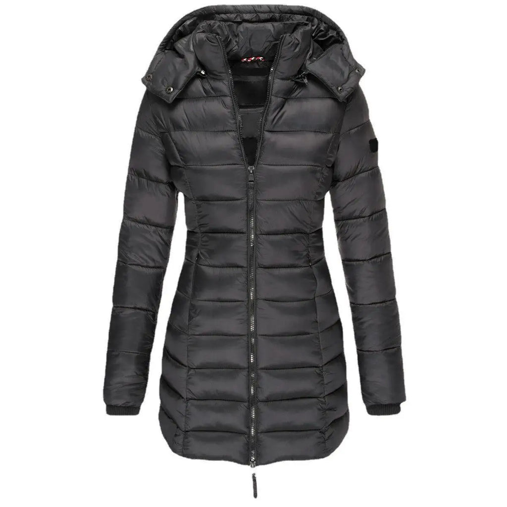 Women’s Hooded Winter Parka – Thick Warm Cotton Coat