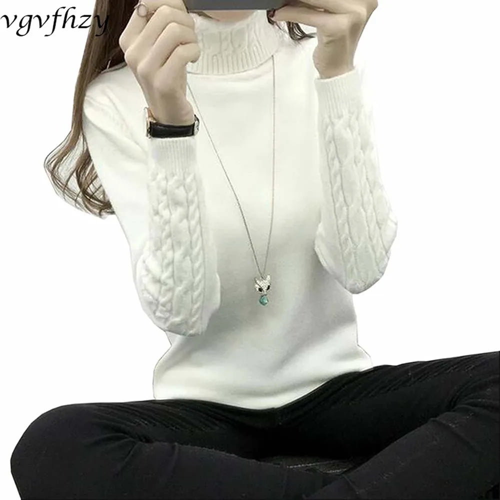 Women’s Turtleneck Knit Sweater | Warm Casual Pullover