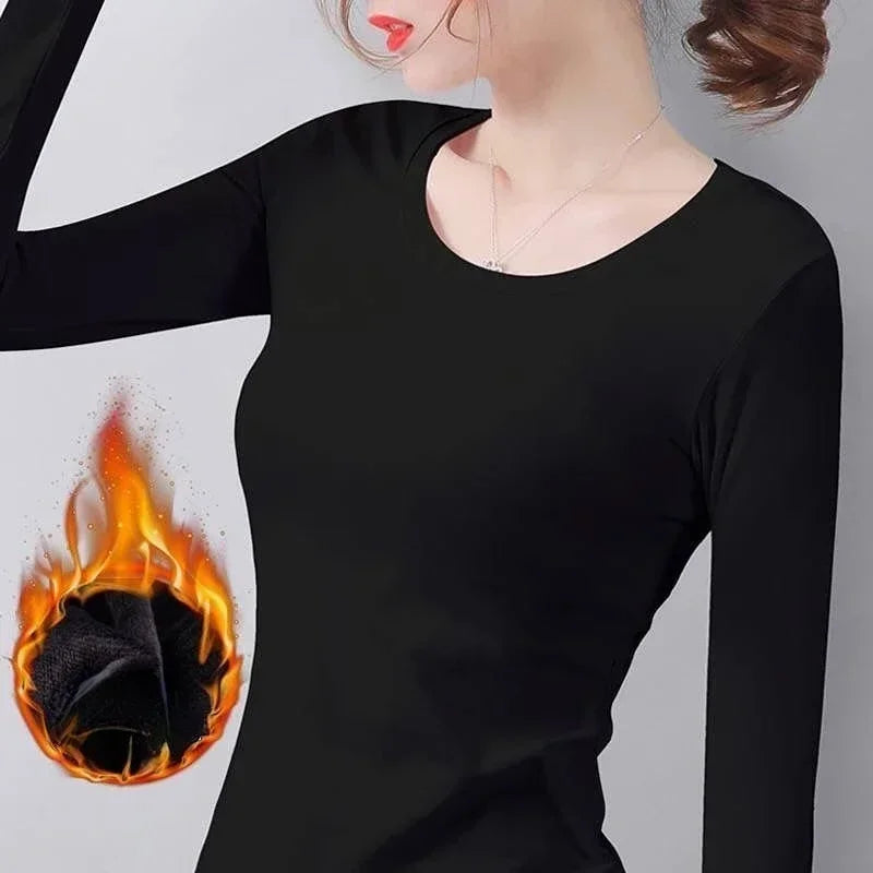 Women Thermal Turtleneck Top Long Sleeve Winter Base Layer